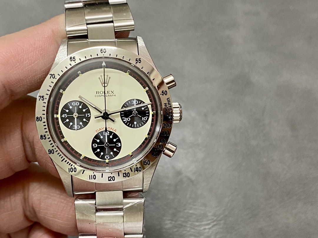 Rolex Daytona 6239 Stainless Steel White & Black Dial Vintage Men's Watch